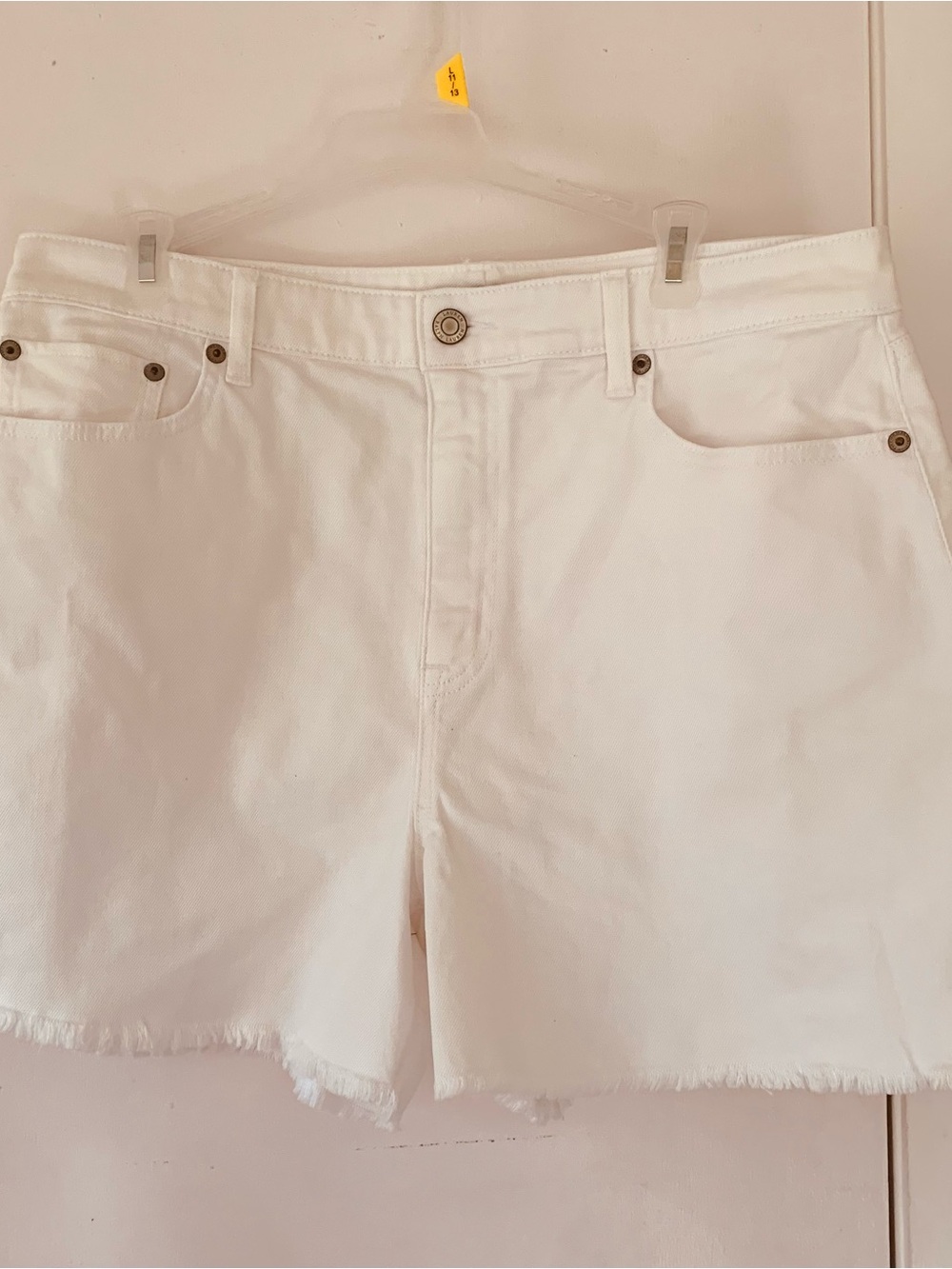 Ralph Lauren White Denim High-Rise Shorts size 14P